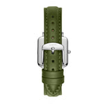 Neliö Square CACTUS Leather Watch Silver, White & Green Watch Hurtig Lane Vegan Watches