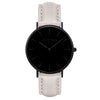 Mykonos Vegan Leather Watch All Black & Mint Watch Hurtig Lane Vegan Watches