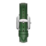 Neliö Square Vegan Leather Silver/White/Green Watch Hurtig Lane Vegan Watches