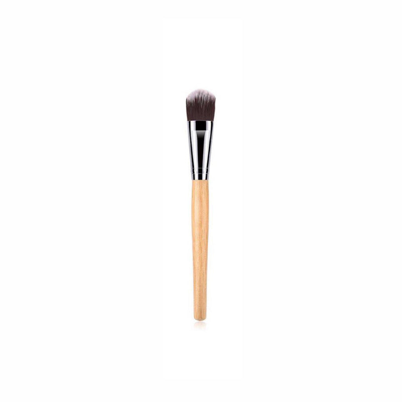 Vegan Foundation Makeup Brush- Bamboo and Silver Makeup Brushes Hurtig Lane