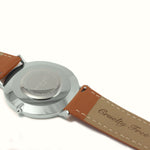 Moderna Vegan Leather Silver/White/Tan - hurtig-lane-vegan-watches