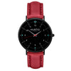 Moderna Vegan Leather Watch All Black & Lilac Watch Hurtig Lane Vegan Watches