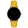 Hymnal Vegan Suede Watch All Black & Coral - Hurtig Lane - sustainable- vegan-ethical- cruelty free