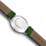 Moderno Vegan Leather Watch Silver, Black & Green - Hurtig Lane - sustainable- vegan-ethical- cruelty free