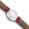 Moderno Vegan Leather Watch Silver, White & Red Watch Hurtig Lane Vegan Watches