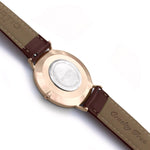 Mykonos Vegan Leather Watch Rose Gold, Black & Chestnut Watch Hurtig Lane Vegan Watches