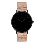 Lorelai Stainless Steel Watch All Black & Silver - Hurtig Lane - sustainable- vegan-ethical- cruelty free