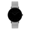 Lorelai Stainless Steel Watch All Black & Silver - Hurtig Lane - sustainable- vegan-ethical- cruelty free