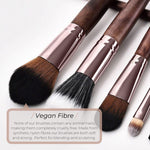 Vegan Makeup Powder Brush- Sustainable Wood and Rose Gold Makeup Brushes Hurtig Lane