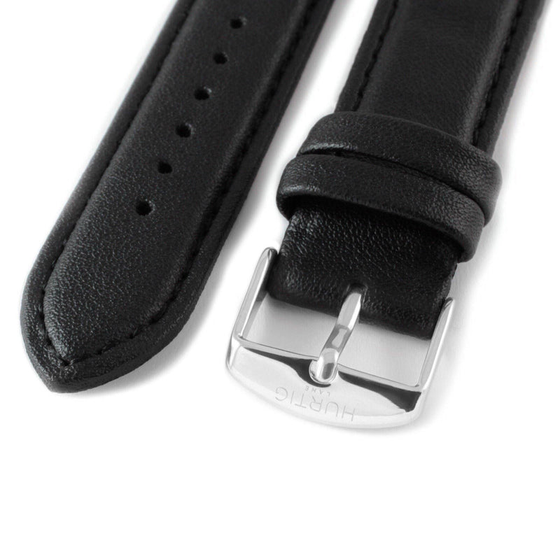 Moderna Vegan Leather Watch Silver/White/Black Watch Hurtig Lane Vegan Watches